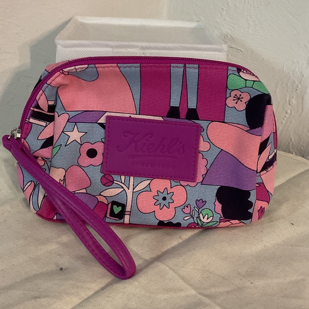Sale! Kiehl’s x Marylou Favre Limited Edition Cosmetic Bag 8”L x 5.5” H x 2.5” D